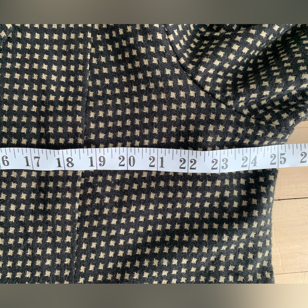 VINTAGE - Micro-check Wool-Blend Double-Breasted Jacket - Picture 6 of 12